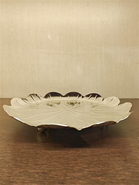 VELPACK Silver Coated Small Round Plate : Amazon.in: Home & Kitchen