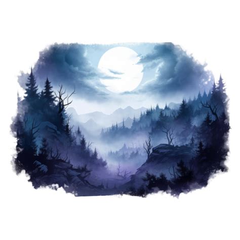 Moon forest PSD, High Quality Free PSD Templates for Download | Freepik