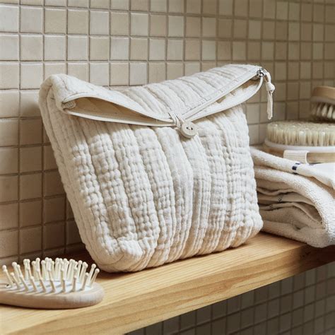 Homla, Kosmetyczka NELLE bawełniana beżowa 22 x 6 x 22cm | Sklep EMPIK.COM