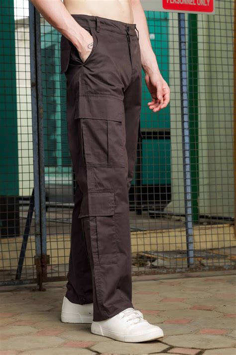 Unisex Relaxed fit Grey Baggy Cargo Trousers – House of Koala