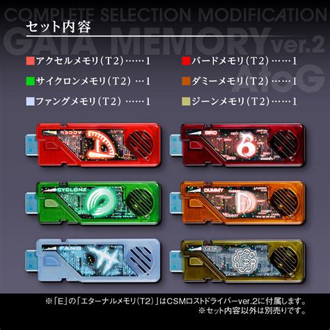 CSM T2ガイアメモリver.2 AtoG | 仮面ライダーW（ダブル） おもちゃ・キャラクター玩具 | アニメグッズ ・おもちゃならプレミアムバンダイ｜バンダイナムコグループの公式通販サイト
