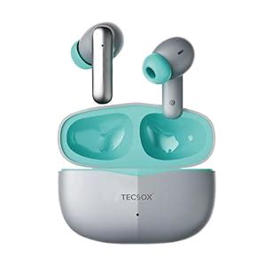 Tecsox Pro 4 Truly Wireless Earbuds - 30 Hours Playtime, ENC Mic for ...