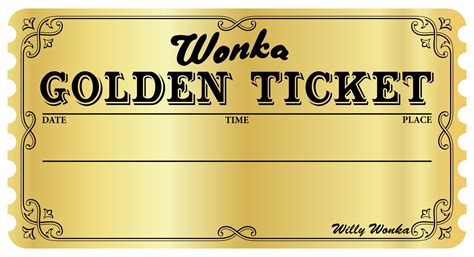 Wonka Golden Ticket Printable - Printable Free Templates