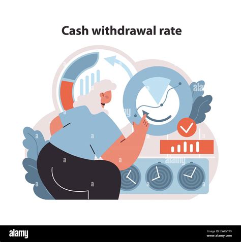 Retirement Calculator concept. Senior analyzing cash withdrawal rate for retirement with finance ...