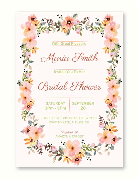 Wedding shower templates for word | Honestweddingadvice.com