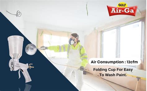 Air-Ga Texture Aluminium Air Powered Spray Painting Gun (Silver ...