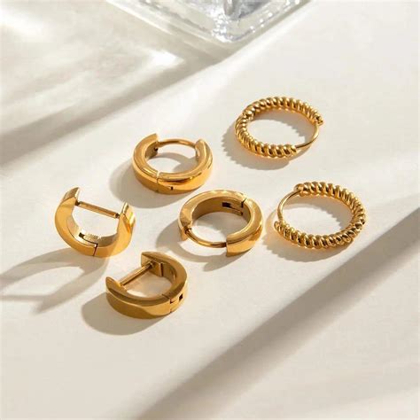 Gold Plated Ear Cuff Set - 18k Gold PVD Stainless Steel