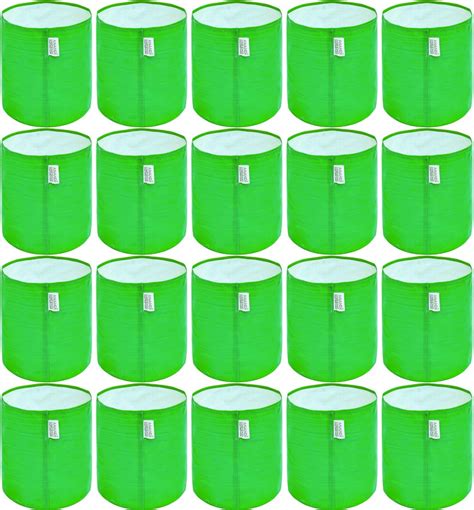 YUVAGREEN Polyethylene Grow Bag, Green, 12 x 12 inch, 4 Piece : Amazon ...