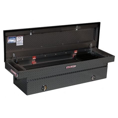 Weather Guard Truck Box, Saddle Box, Aluminum, 71-1/2"W, Black, 15.3 cu ...