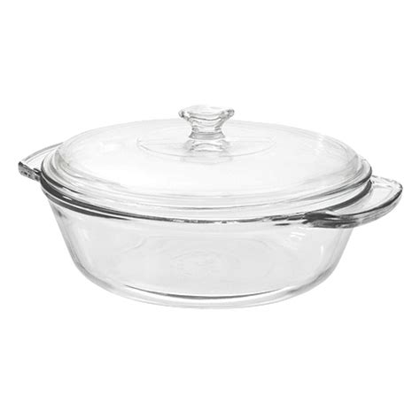 Anchor Hocking Clear Glass Casserole Dish with Lid, 2qt
