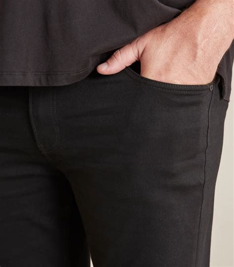 Man Plus Straight Stay Black Stretch Jeans | Target Australia