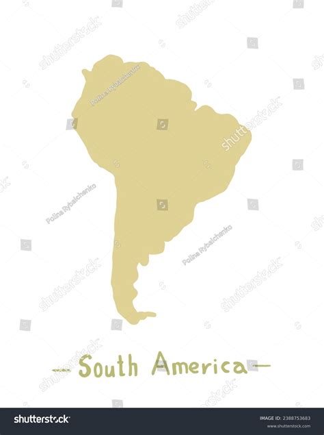 South America Continent Latin Geography Art Stock Vector (Royalty Free ...
