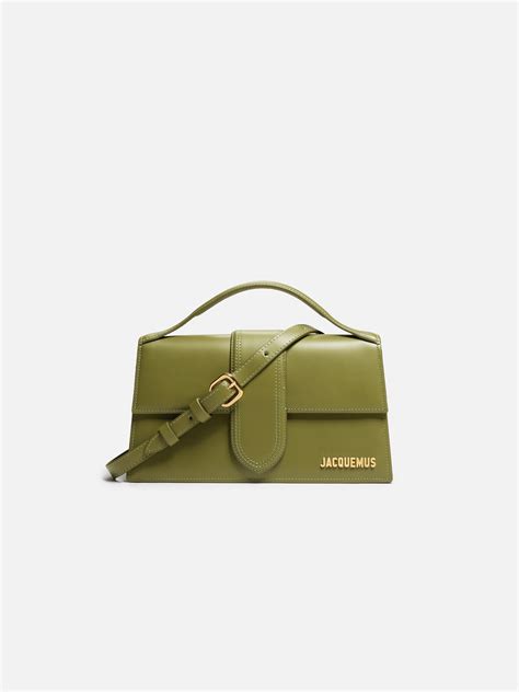 Jacquemus The Large Bambino Smooth Leather Structured Bag Khaki – Kicks ...
