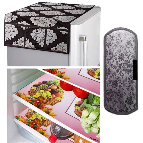 Kuber Industries PVC 3 Pieces Fridge Mats, 1 Piece Handle Cover and 1 ...