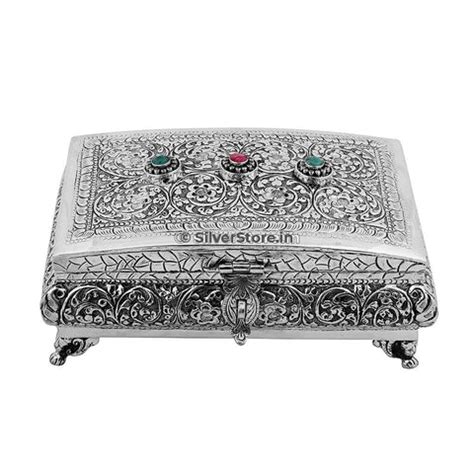 Buy Oxidized Silver Dry Fruit Box / Mukhwas Box Online at Best Price ...