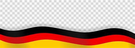 German Flag Ribbon On Transparent Background Isolated Vector ...
