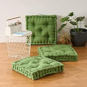 Buy SKANDA FAB Floor Cushion Premium Hand-Plotted Reversible Cotton ...