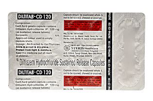 Diltitab Cd 120 MG | Order Diltitab Cd 120 MG Capsule Sr Online at Truemeds