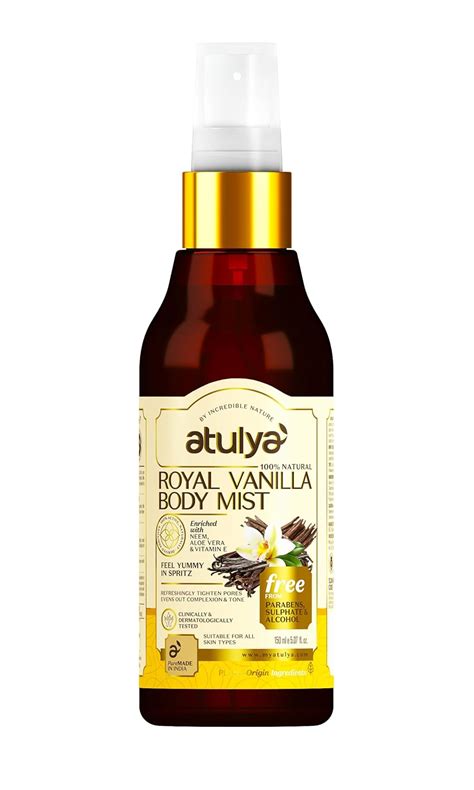 atulya 100% Natural Body Mist 150ml (Royal Vanilla) : Amazon.in: Beauty