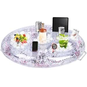 FUTUREPLUSX Inflatable Floating Drink Holder, Pool Drink Float Large ...