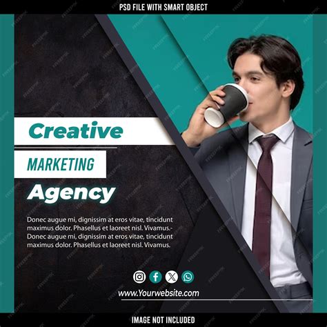 Premium PSD | PSD Creative marketing agency and corporate social media ...