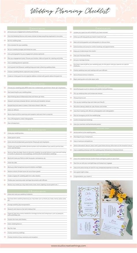 Detailed wedding planning checklist printable | Beachweddingtips.com