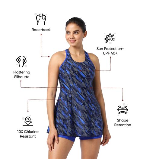 Buy Speedo Hyperboom All Over Printed Racerback Swimdress Essential ...