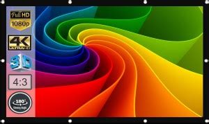 Inlight 86 Inch Diagonal, 4:3 Viewing Aspect Ratio, 69 Inches x 52 ...