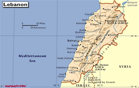 黎巴嫩地图 - 最专业的签证团队