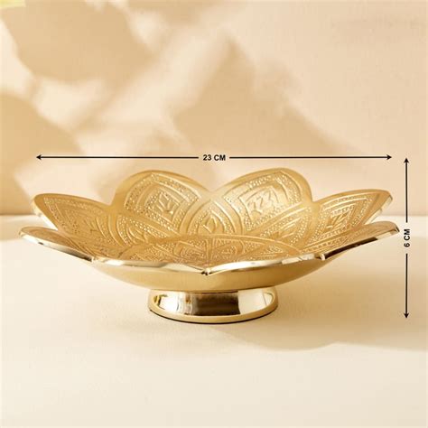 Buy Hoovu Faro Metal Decorative Flower Platter from Home Centre at just ...
