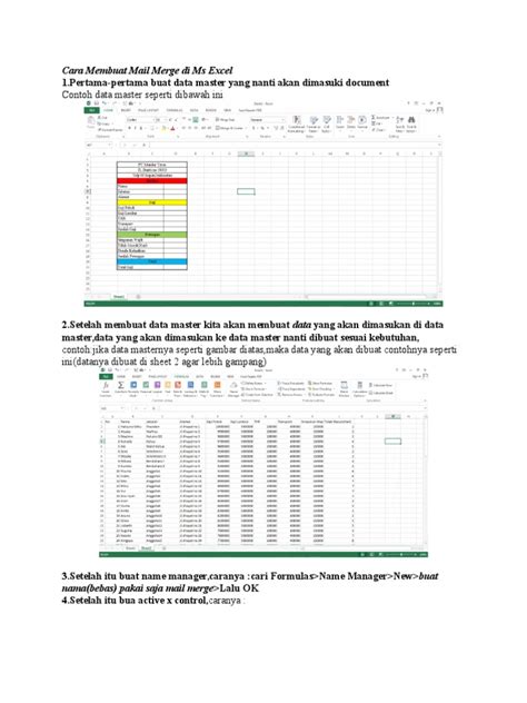 Image result for Contoh Mail Merge Excel