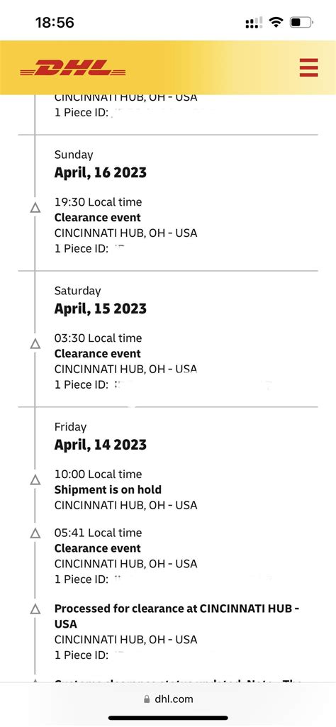 Clearance event : r/dhl