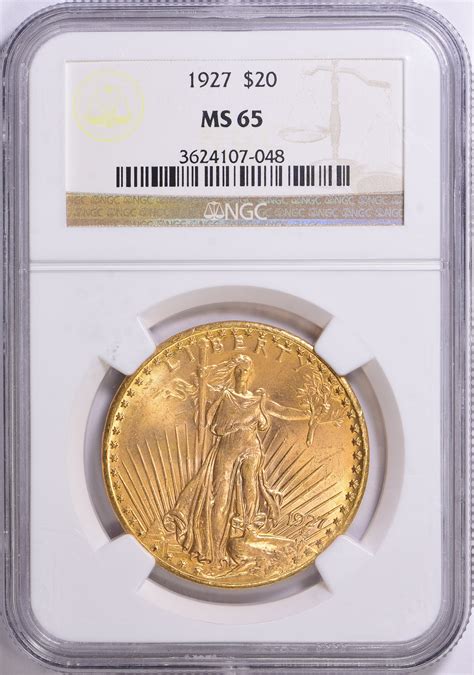 1927 Saint-Gaudens Gold Double Eagle NGC MS-65 (Item 1681458 ...