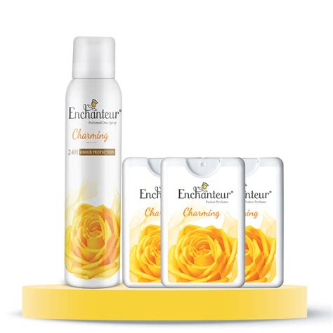 Enchanteur Charming Perfumed Deo Spray 150ml & Charming Pocket Perfume