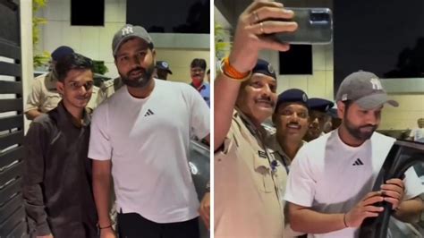 Fans Click Pictures With Rohit Sharma After Team India Captain Arrives ...