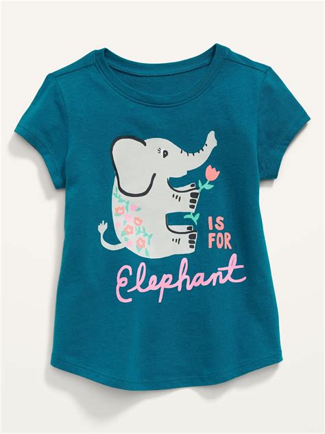 Old Navy Short-Sleeve Graphic Tee for Toddler Girls - Blue Radiance ...
