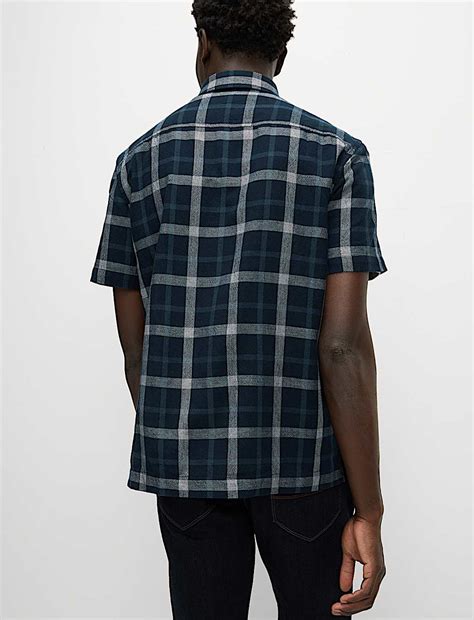 Buy Regular Fit Pure Cotton Check Shirt at Marks & Spencer