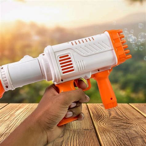 36 Holes Big Rechargeable Powerful Machine Bubble Gun Toys for Kids ...