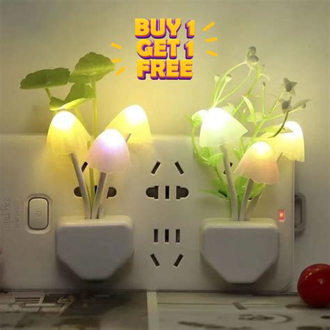 Auto On/Off Color Changing Sensor LED Mushroom Lamp - Buy 1 Get 1 Free ...