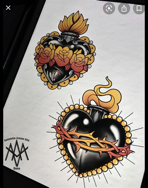 Traditional sacred heart tattoo design | Neotrad sacred heart, Neo ...