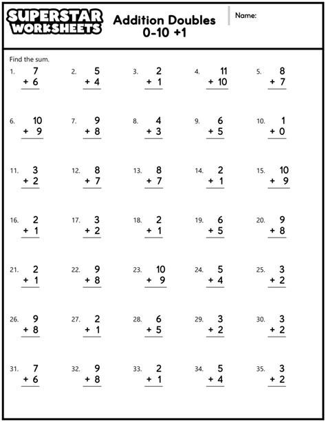 Addition Doubles Worksheets -Worksheets Library - Worksheets Library