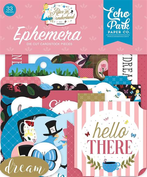 Amazon.com: Echo Park Paper Company Alice in Wonderland no. 2 ephemera ...