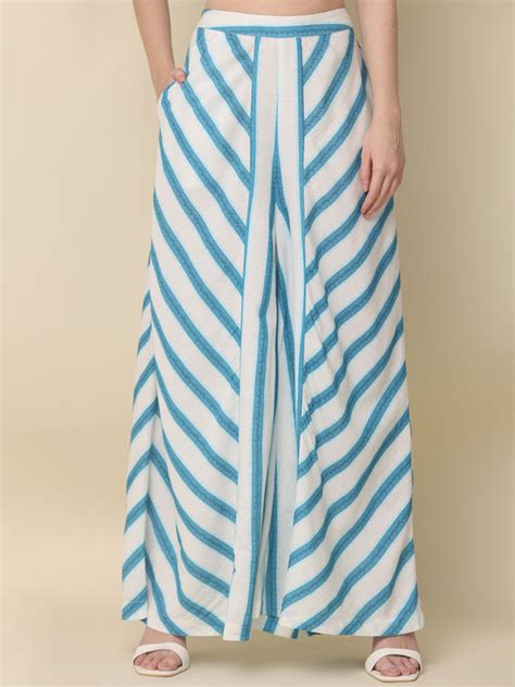 Buy Blue and White Striped Cotton Co-ord Set | Zolo LAbel – ZoloLabel