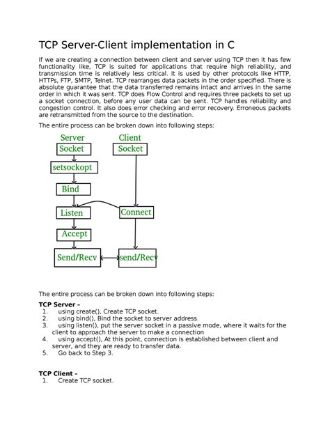 Socket Programming - Unit 5 - TCP Server-Client implementation in C If ...