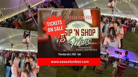 Essex Fun Fest - 4th Annual SIP N SHOP MIXER - Sponsored by the Essex ...
