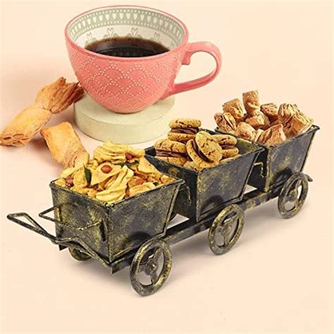 Buy APEROL DESIGN Metal Shopping Cart Shape Platter Trolley for Table ...