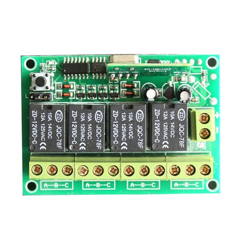 Buy 4 Channel 12v DC wireless relay Remote control Switch Long Range ...