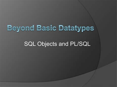 Other Database Objects PL SQL 的图像结果