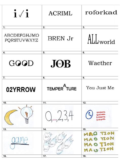 10 best printable rebus puzzles with answers – Artofit