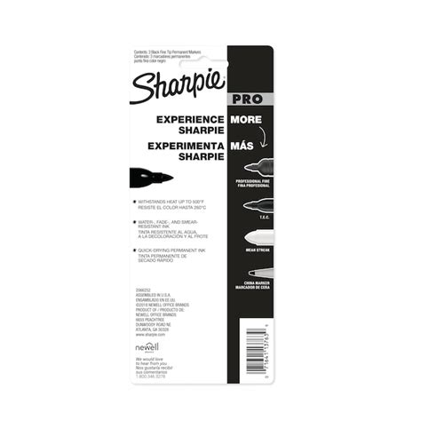 Sharpie Industrial 3-Pack Fine Point Black Permanent Marker 13763PP at ...